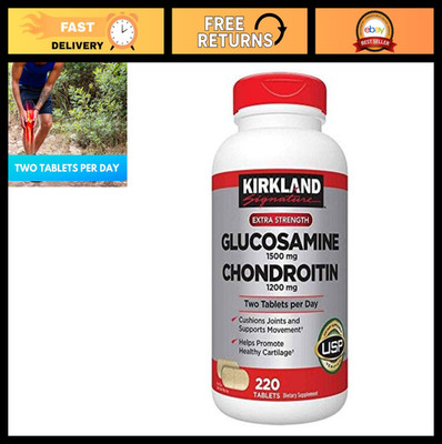 Extra Strength Glucosamine 1500mg & Chondroitin 1200mg - 220 Tablets for Joint H