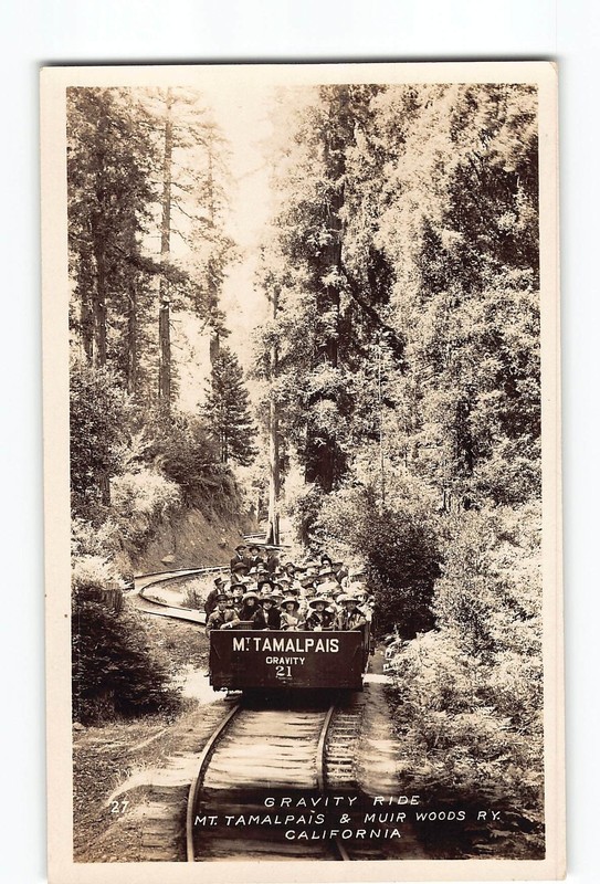Mt Tamalpais & Muir Woods California CA RPPC Real Photo 1922-1926 Gravity Ride