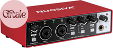 USB Audio Interface for PC Computer Recording Music, Red Guitar Audio Interface
