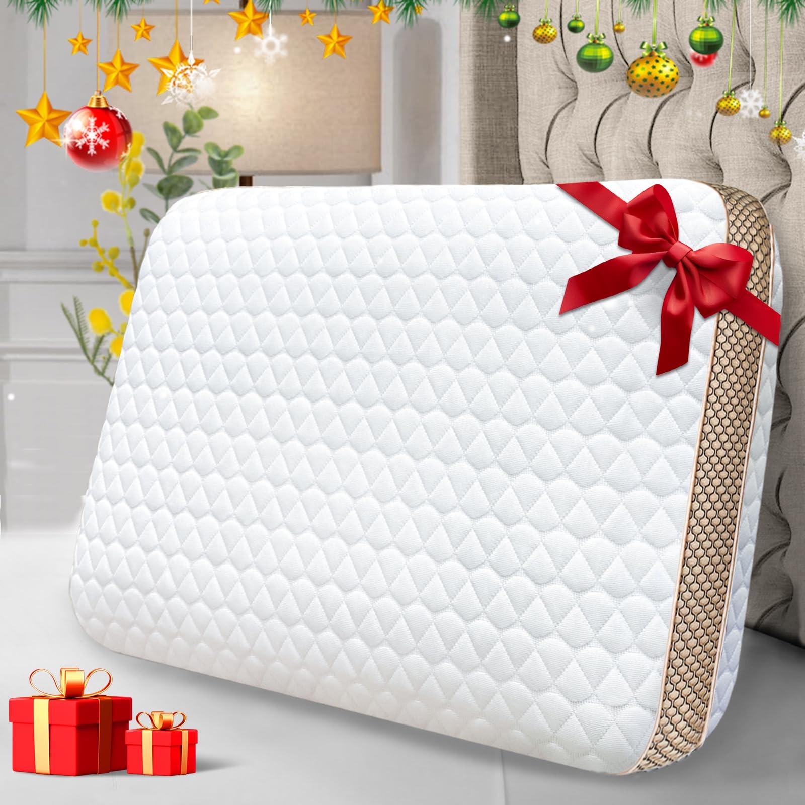 Standard Size 23.6" X 15.7"x 5.1", Medium Firm Pillow For...