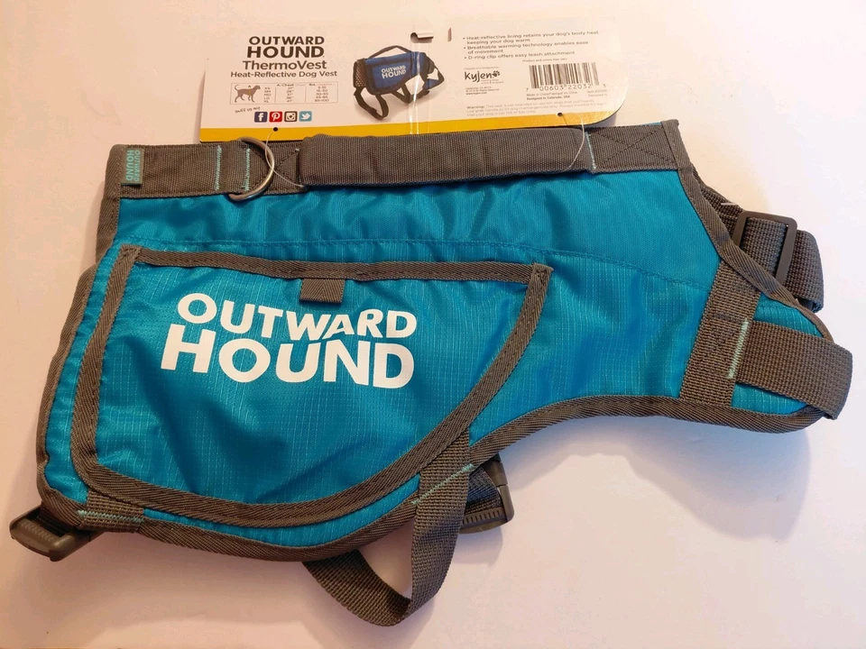 Outward Hound Dog ThermoVest Heat-Reflective Thermo Vest XL Blue NEW - Image 2 of 2