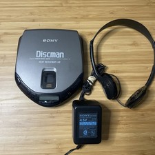 Sony Discman D-171 Car Portable CD Player Tested  Working Black Gray Mega Bass