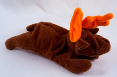 TY - Teenie Beanie Babies - Chocolate - Brown Moose - No Tag - 1993 - B - ABA2