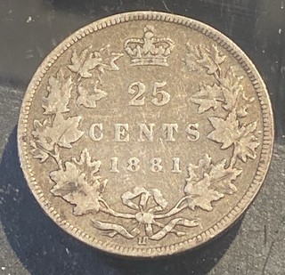 1881H Canadian 25 Cent L@@K Nice Problem Free Coin Please See Photos📸