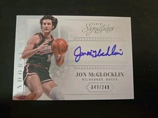 2013-14 Panini Signatures Endorsements JON MCGLOCKLIN #4 /249 Auto Autographed 
