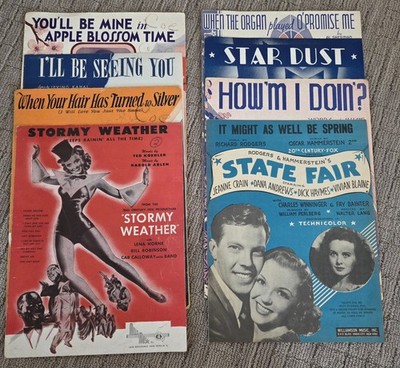 Vintage 1930s Sheet Music Joe Morris Music Co., Mills, Williamson Mixed Lot Of 8