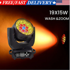 Aura 19X15W RGBW 4in1 Led Moving Head light Wash zoom beam 3in1 dj lighting US