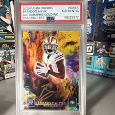2020 Panini Origins Rookie Autographs Gold Ink Brandon Aiyuk #OA-BA PSA 49ers/25