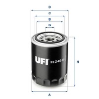 UFI ÖLfilter 23.240.00 FüR Ford Infiniti Passend FüR Nissan