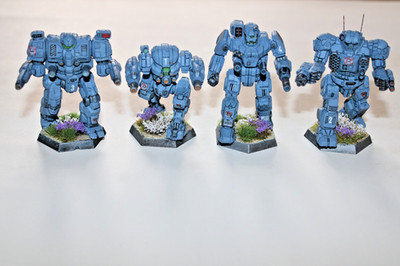 Battletech Figurenset-''Inner Sphere  Mech Lanze-4 Mechs aus Plastik-Modern