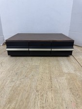 Vintage Faux Wood 3 Drawer Audio Cassette Tape Storage Case Holds 36 Tapes