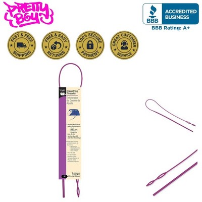 Effortless 23-Inch Drawstring Threader in Durable Plastic for Sewing Projects