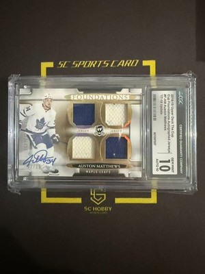 2018-19 The Cup Foundations Auto Jersey/15 Auston Matthews CGC 10/10 FCXZK