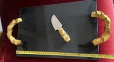 Michael Aram Rock Cheese Board With Knife Gol...