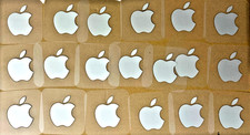 Lot of 19 Gray / Silver Apple Logo Decal Stickers 3.75" MacBook iPhone