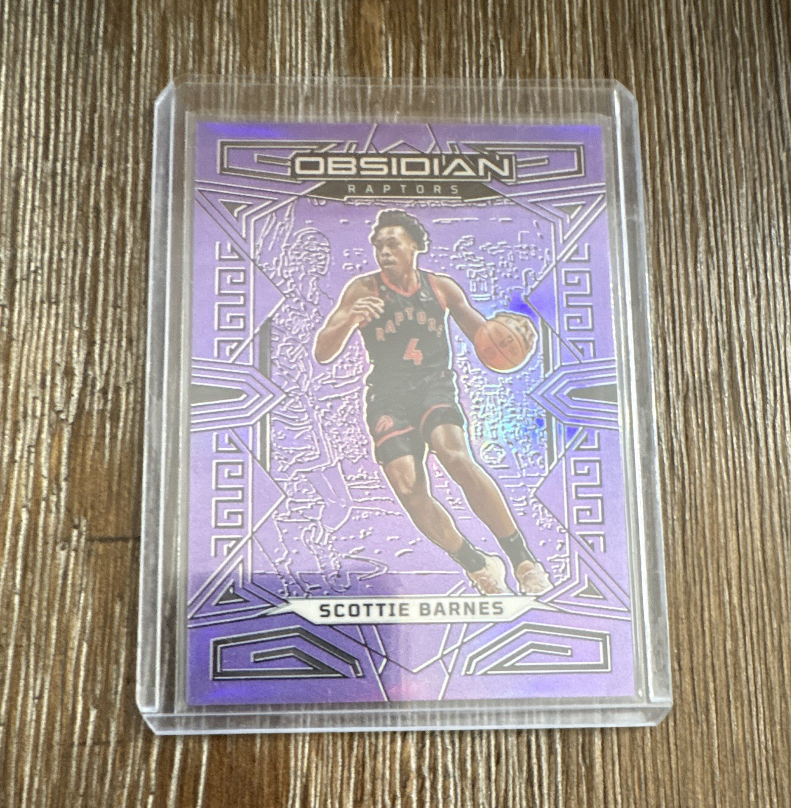 Panini 2022-23 Obsidian Scottie Barnes #22 Electric Etch Purple Flood /49
