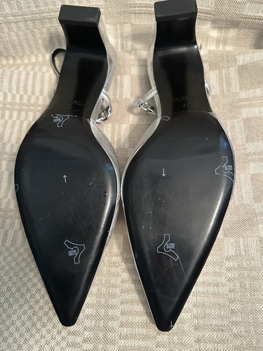 MAX&Co. Silver Metallic Kitten-heel Slingbacks -Sz 41 - New in Bag - Picture 9 of 20