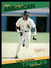 1993 Select Stat Leaders #19 Lance Johnson - BB