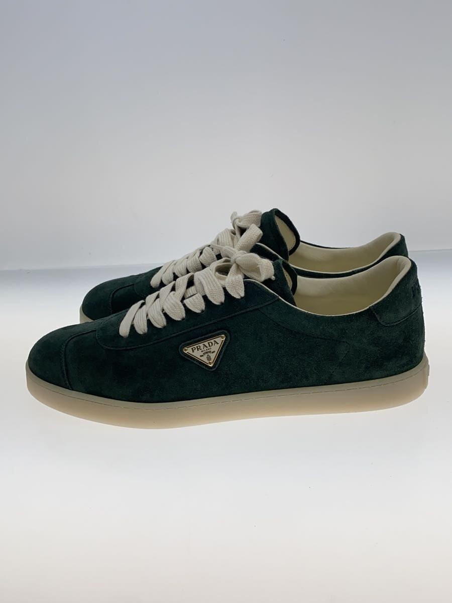 Prada Low-Cut Suede Sneakers in Green UK Size 9.5 Style 2EE394