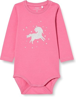 GUPPY BABY Mädchen Body Wickelbody mit langen Armen, Ibis Rose, 74 cm (9 Monate)