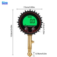 Lcd Digital Tire Air Pressure Gauge 3-255 Psi Accurate Fit Trucks Cars Bike Moto