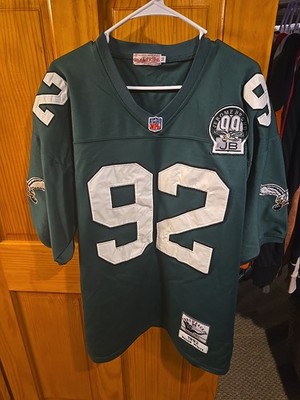 REGGIE WHITE EAGLES MADE IN USA JERSEY SIZE 50
