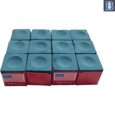 Standard Pool Cue Chalk Box - 12 Cubes, Professional Quality for Serious Players