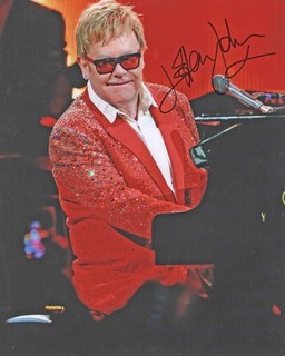 Elton John Genuine Signed Photo – 10” x 8” Incl COA