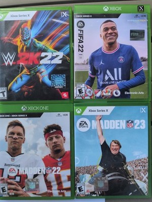 Lot Of 4 Xbox One Series X Games W2k22 FIFA22 Madden23 Madden22 FREE Shipping