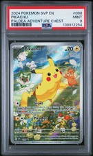 2024 POKEMON SVP EN-SV BLACK STAR PROMO PALDEA ADVENTURE CHEST PIKACHU PSA 9