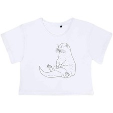 "Chubby Otter" Damen Baumwolle Crop Tops (CO051321)