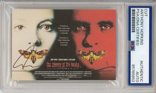 SIGNED Anthony Hopkins Silence of The Lambs Movie Poster Cut PSA DNA Autograph