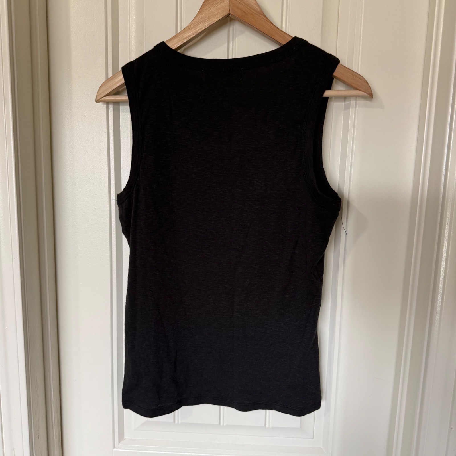 Marled Essentials Womens Black Scoop Neck Tank Top Cotton Modal Blend Size M NWT thumbnail 5