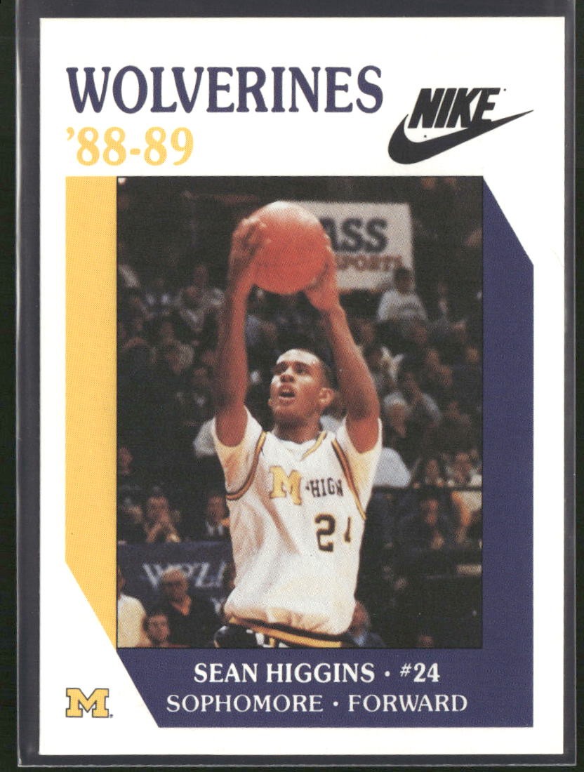 1988-89 Michigan Wolverines Sean Higgins #NNO Michigan Wolverines