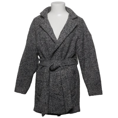 H&M, Mantel, Damen, Größe: 40, Grau/Schwarz/Weiß, Acryl/Polyester/Wolle #bVr