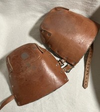 McGuire-Nicholas Leather Work Knee Pads Felt Lined One Strap. Pair