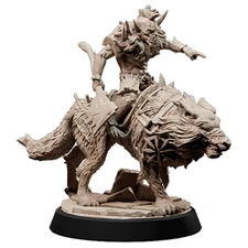 Goblin Wolf Rider 32mm Resin Miniature 3D Printed D&D Tabletop RPG Figure