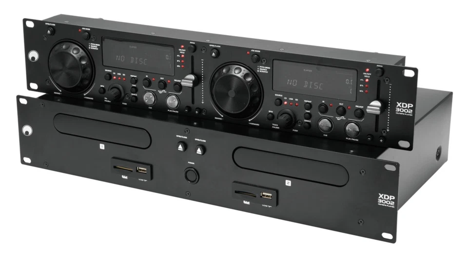 Omnitronic XDP-3002 Dual-CD-/MP3-Player DJ-Mix Doppel-Player Rack Audio-Player - Bild 2 von 4