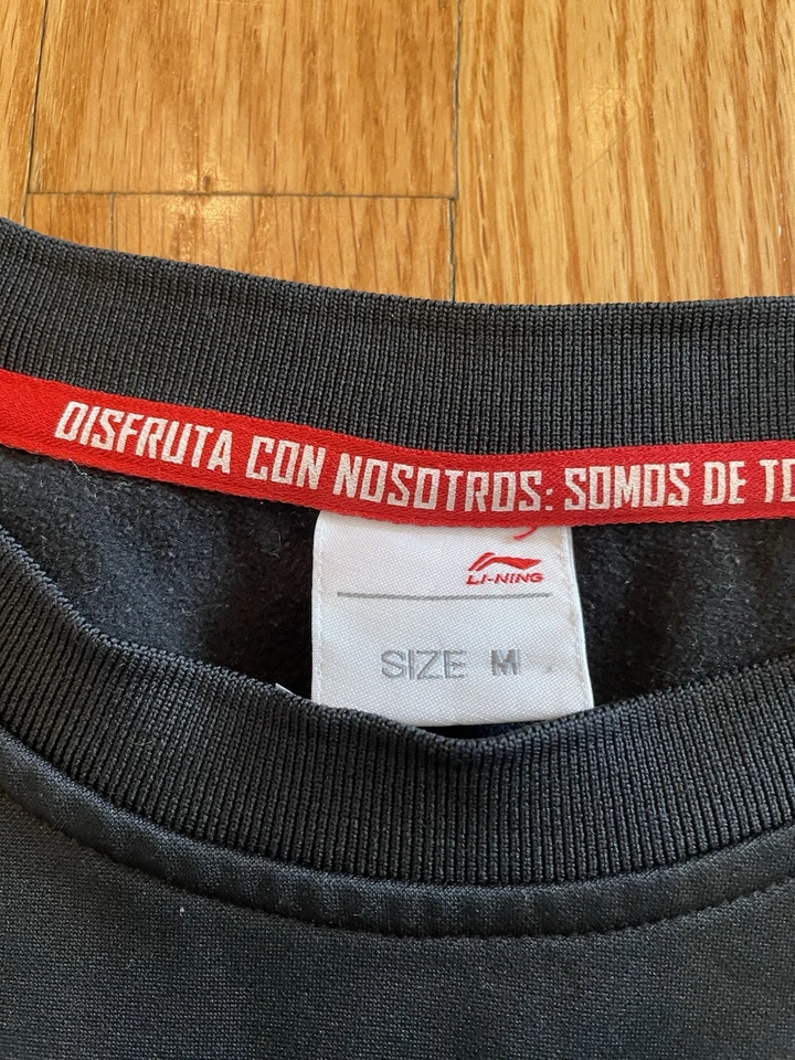 Sudadera Oficial Sevilla Fútbol Li Ning Talla Mediana Negra Estampado 2 Caras Fútbol Foto 4 de 4