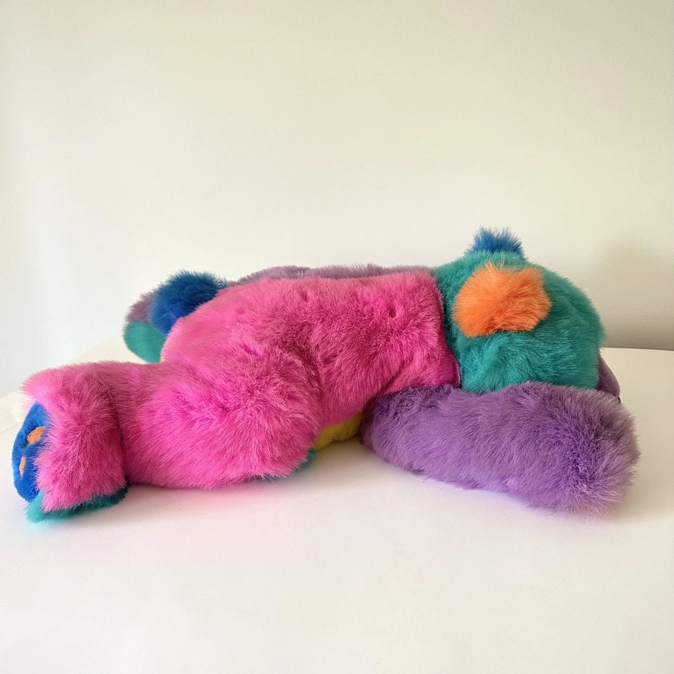 Rare Vintage 1998 Swibco Cosmo Teddy Bear Plush Clean Color Block Stuffed Toy - Image 4 of 4