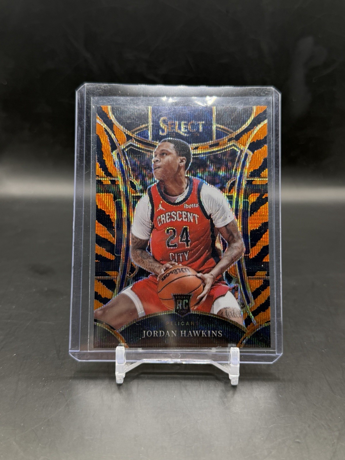 Jordan Hawkins 2023-24 Panini Select Tiger SSP #334 Pelicans RC