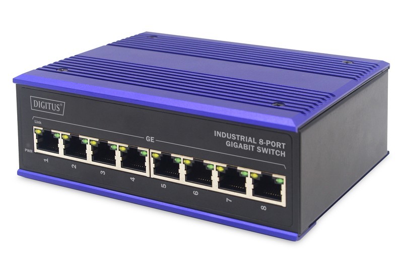 Switch Industriale 8 Porte Gigabit Din Rail