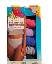 Fruit of the Loom 6pk Breathable Micro-Mesh Hi-Cut Underwear 7/L