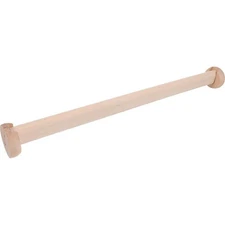 Wooden Clothes Rod Closet Hanging Rod for Wardrobe Easy Installation Rustic S...