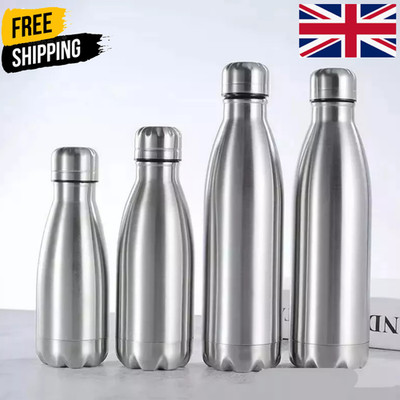 Edelstahl Trinkflasche Isolierflasche Trinkflasche Sport Gym Metall einwandig