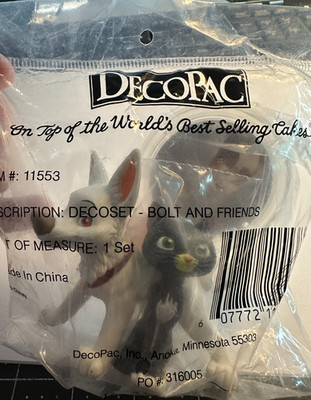 Disney Movie BOLT PVC Figure Decopac 3'' 2008 Cake Topper Rare