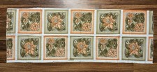 Robarre Fabrics Inc Fabric Panel Lotus Flower Orange And Green 17in X 48in