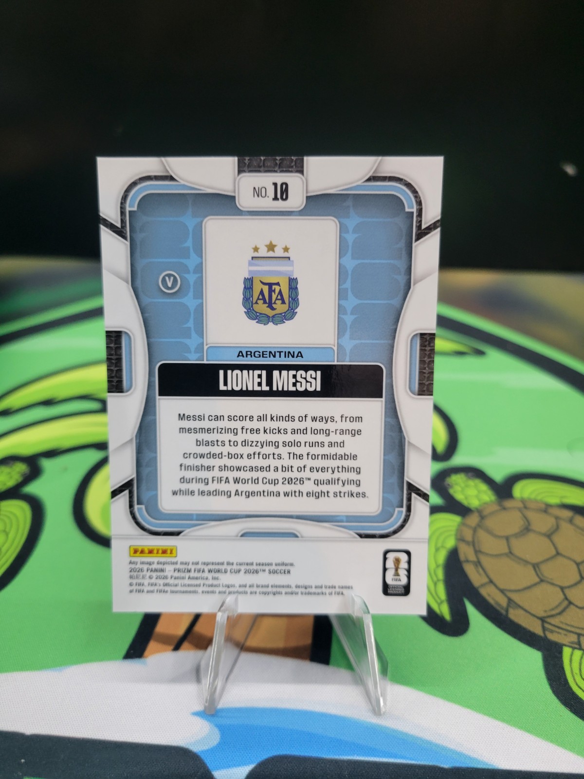 Lionel Messi 2026 Panini Prizm FIFA World Cup #10 Image Variation SSP Argentina view 2