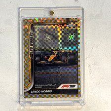 2025 Topps Chrome Formula 1 F1 #147 Lando Norris Gold Checker Flag Refractor /50
