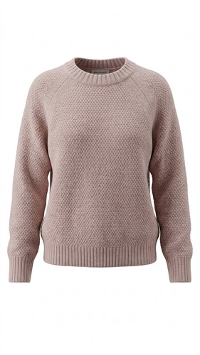Warehouse, Warehouse Jumper UK 6 Pink Textured Knit Crew Neck Long Sleeve Womens